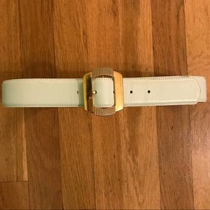 Vintage 80’s Liz Claiborne Pale Mint & Gold Belt